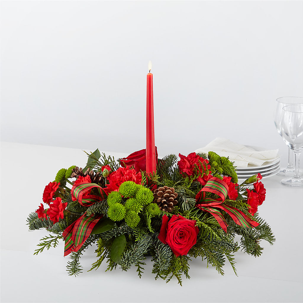 By the Candlelight Centerpiece – Herbert E Berg Florist Inc, Worcester MA