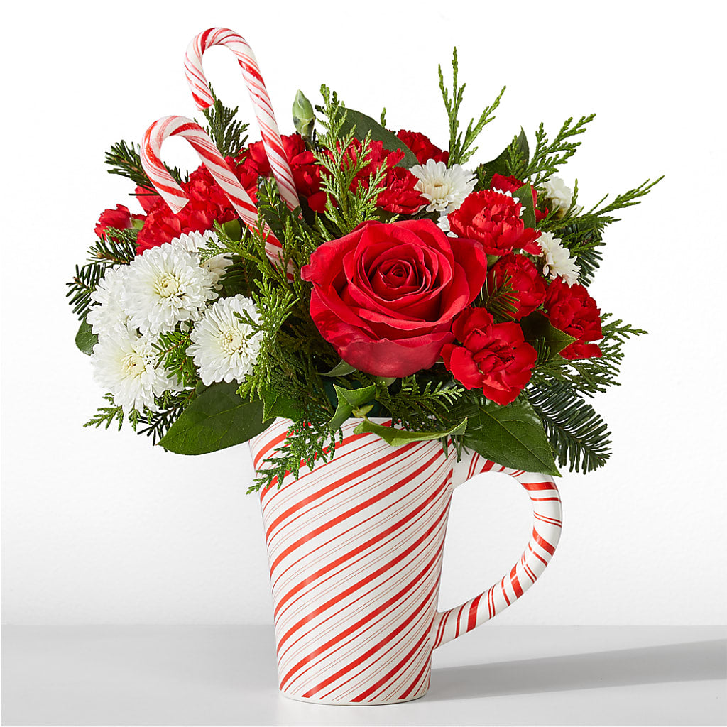 Peppermint Swirl Mug – Herbert E Berg Florist Inc, Worcester MA