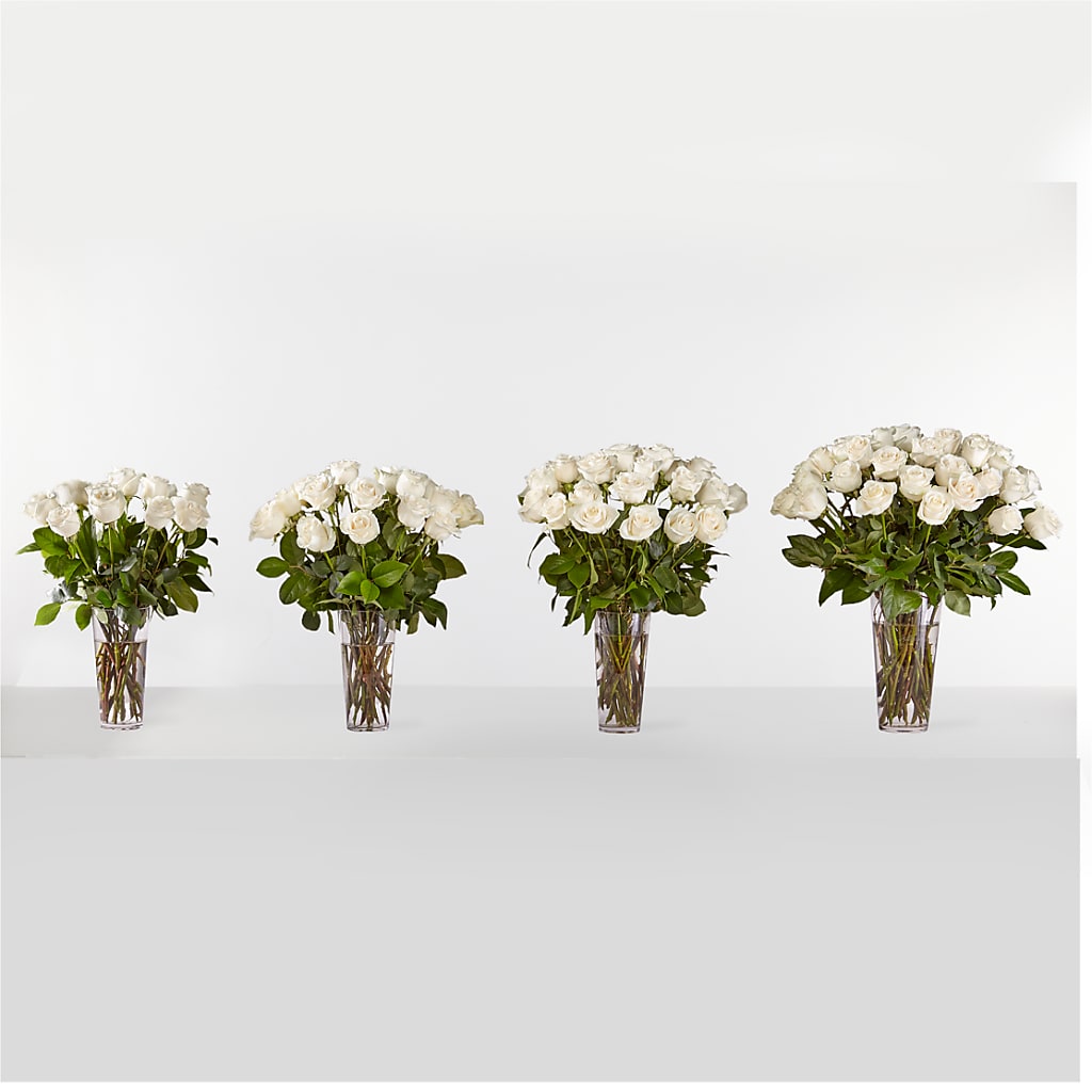 Long Stem White Rose Bouquet – Herbert E Berg Florist Inc, Worcester MA