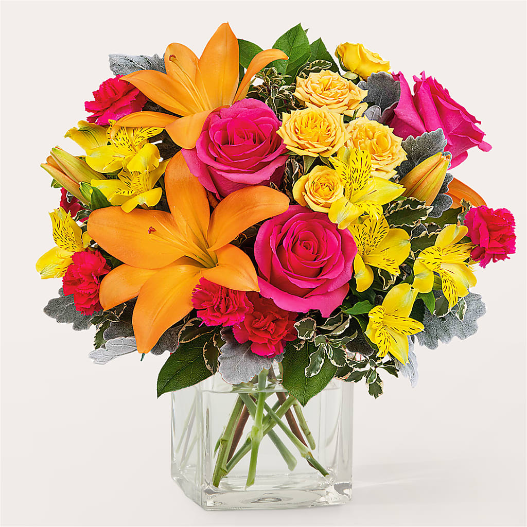 To the Tropics Bouquet – Herbert E Berg Florist Inc, Worcester MA
