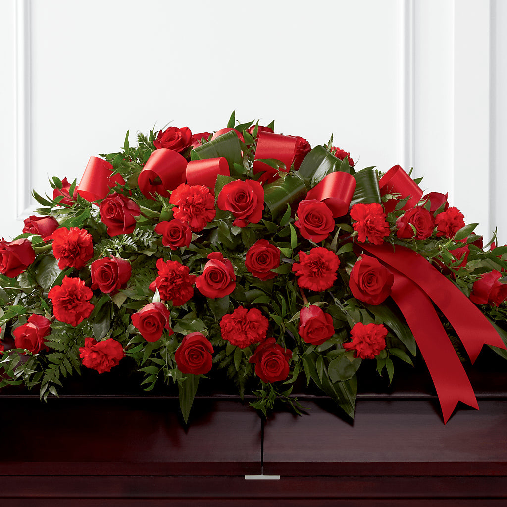 Tribute of Life Casket Spray – Herbert E Berg Florist Inc, Worcester MA