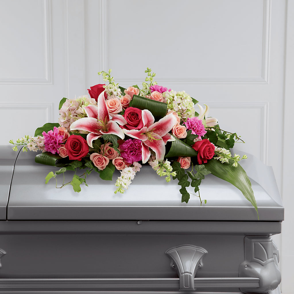 Splendid Grace Casket Spray – Herbert E Berg Florist Inc, Worcester MA
