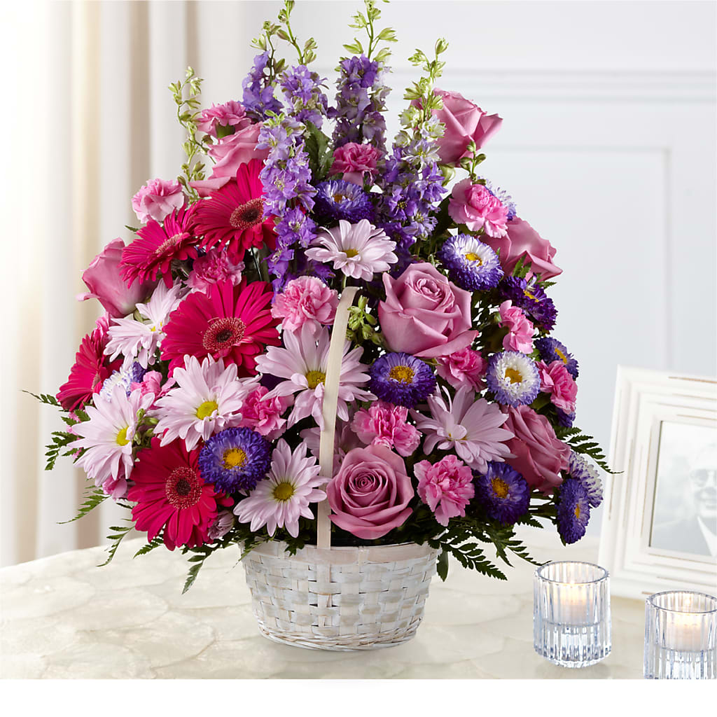 Pastel Peace Basket – Herbert E Berg Florist Inc, Worcester MA