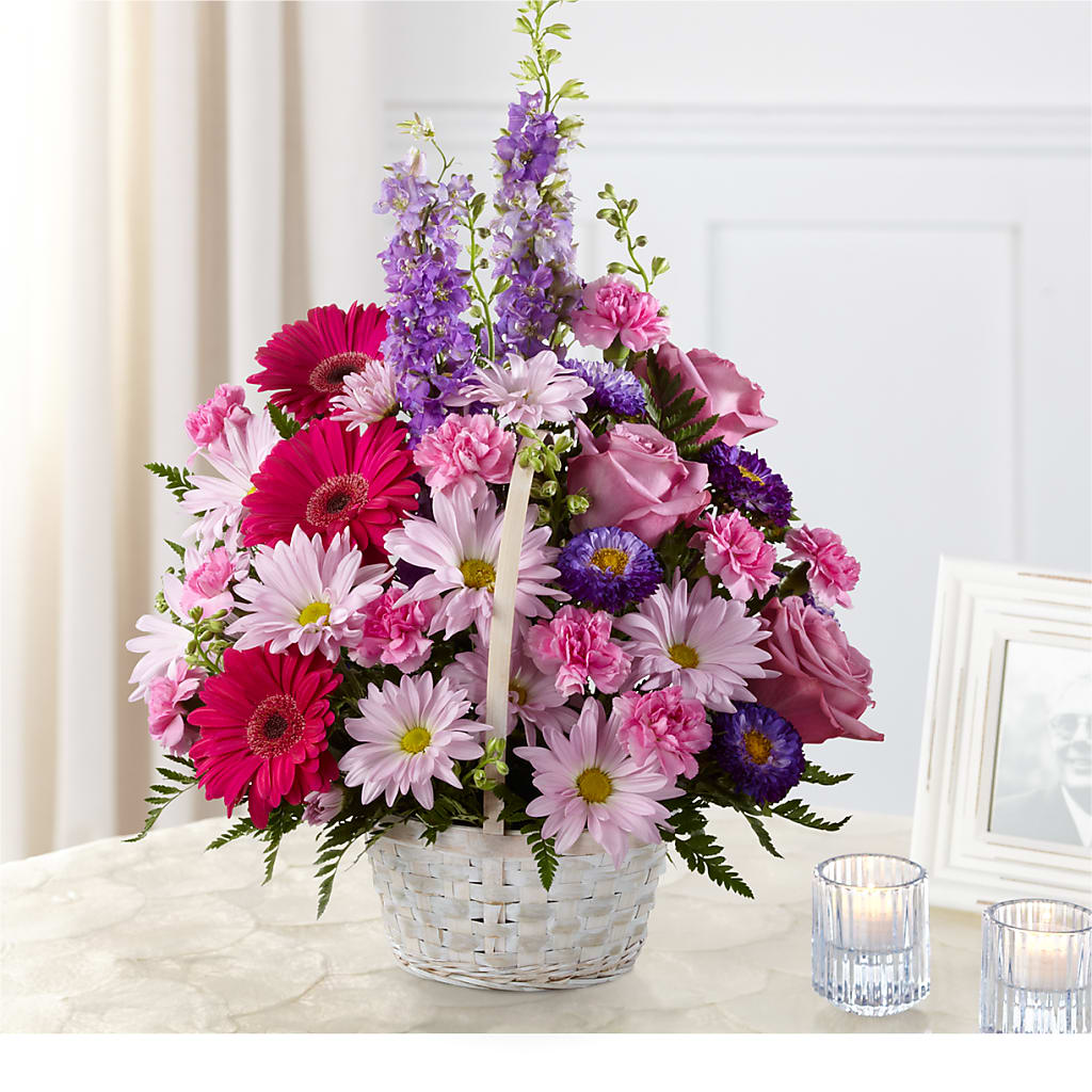 Pastel Peace Basket – Herbert E Berg Florist Inc, Worcester MA