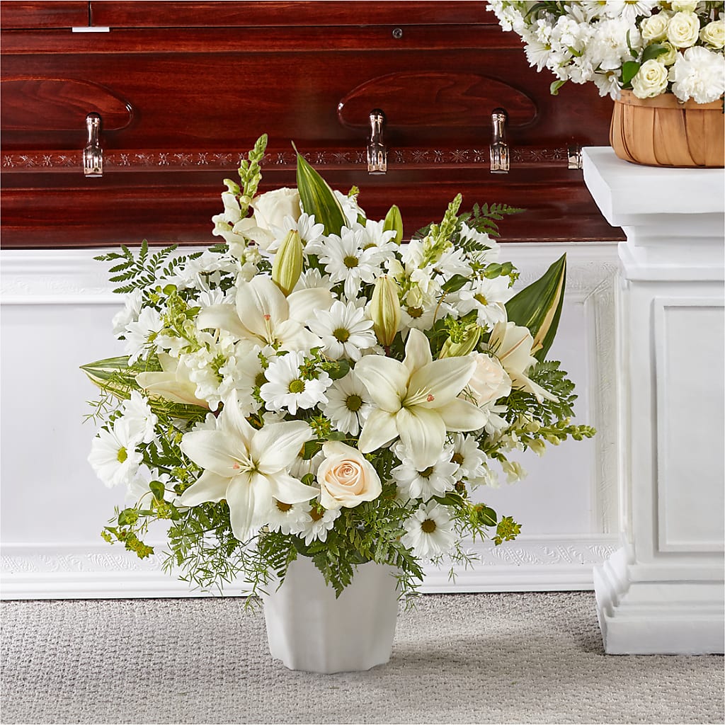 Thoughts of Tranquility Floor Basket – Herbert E Berg Florist Inc, Worcester MA