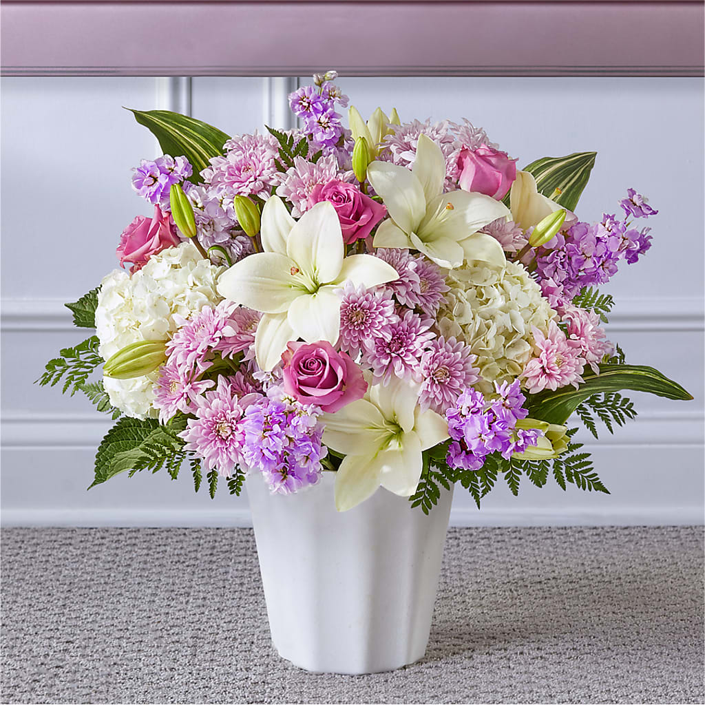 Heaven Sent Floor Basket – Herbert E Berg Florist Inc, Worcester MA
