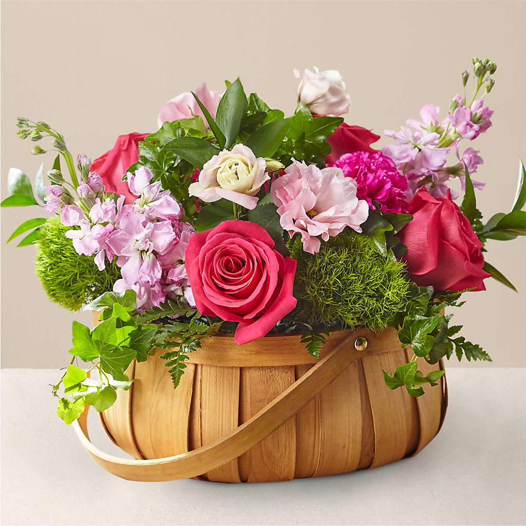 Radiance in Bloom Basket – Herbert E Berg Florist Inc, Worcester MA