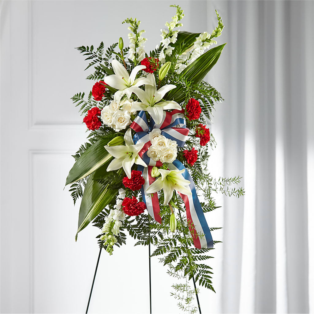 Stars of Life Standing Spray – Herbert E Berg Florist Inc, Worcester MA