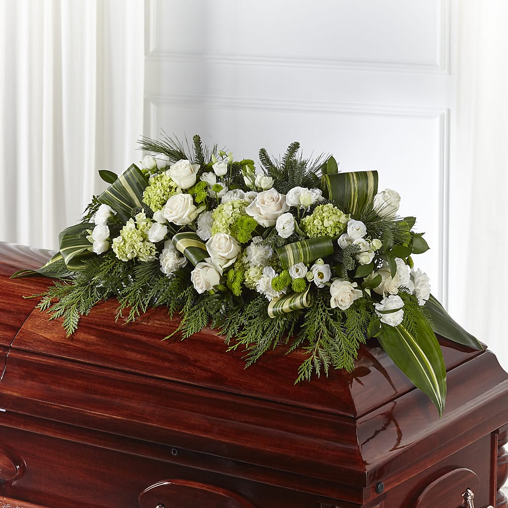 Hopeful Gesture Casket Spray – Herbert E Berg Florist Inc, Worcester MA