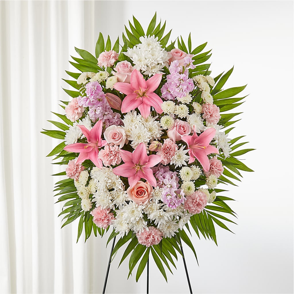 Offering Solace Standing Spray – Herbert E Berg Florist Inc, Worcester MA
