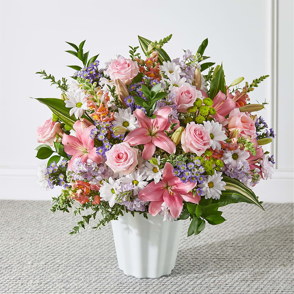 Abundant Compassion Floor Basket – Herbert E Berg Florist Inc, Worcester MA