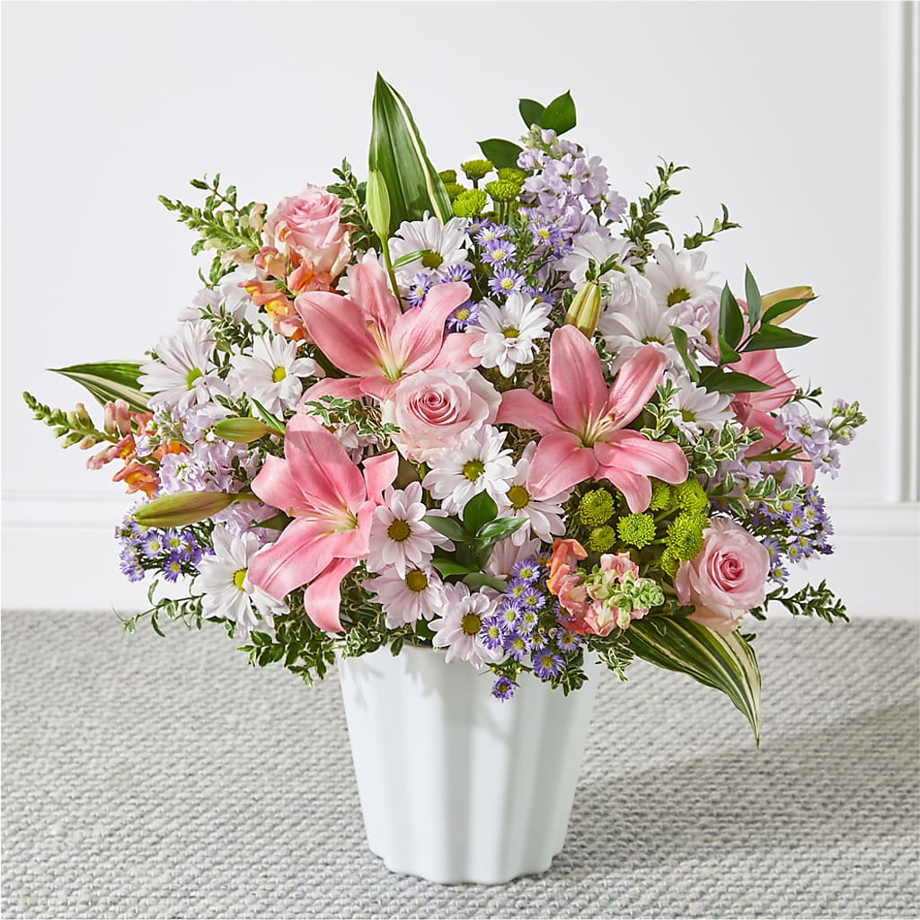 Abundant Compassion Floor Basket – Herbert E Berg Florist Inc, Worcester MA