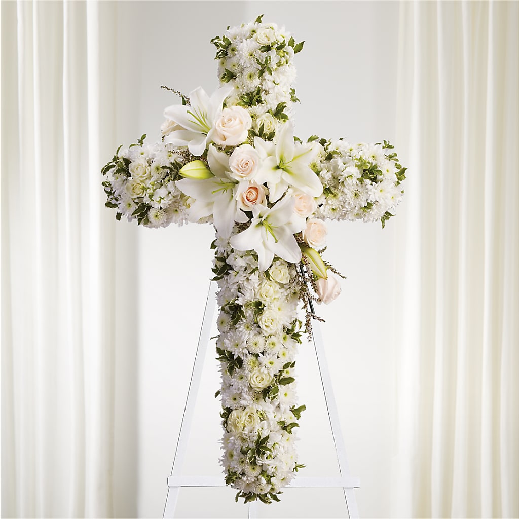Spiritual Guidance Standing Spray – Herbert E Berg Florist Inc, Worcester MA
