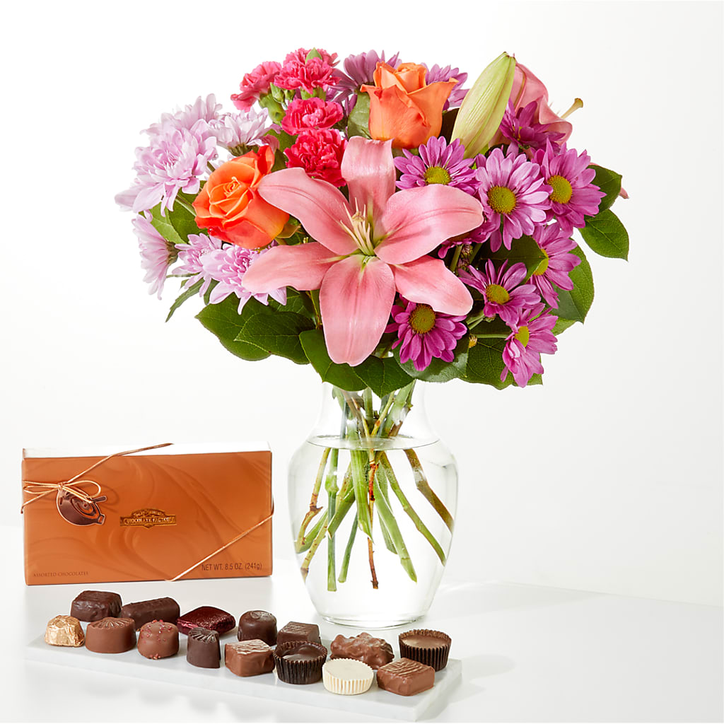 One and Only Bouquet and Chocolate Bundle – Herbert E Berg Florist Inc, Worcester MA