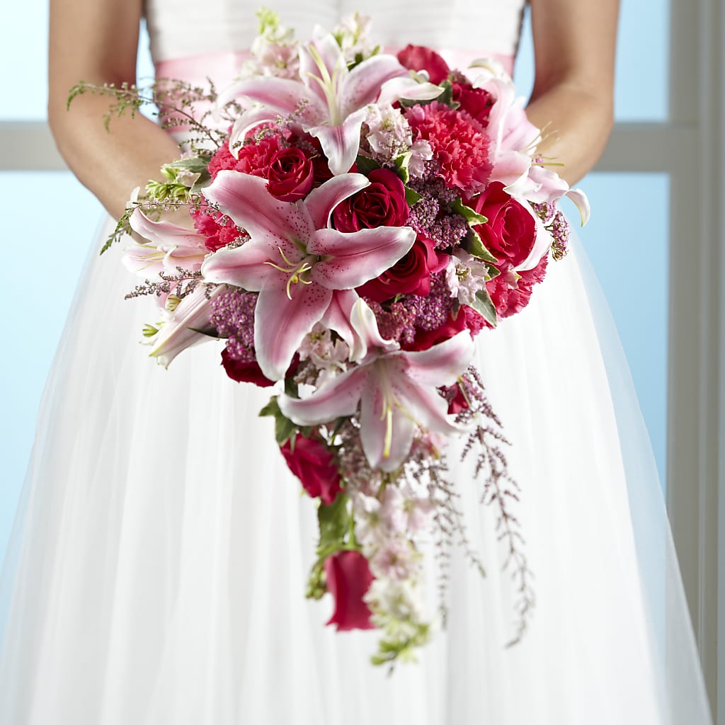 Lily & Rose Bouquet – Herbert E Berg Florist Inc, Worcester MA