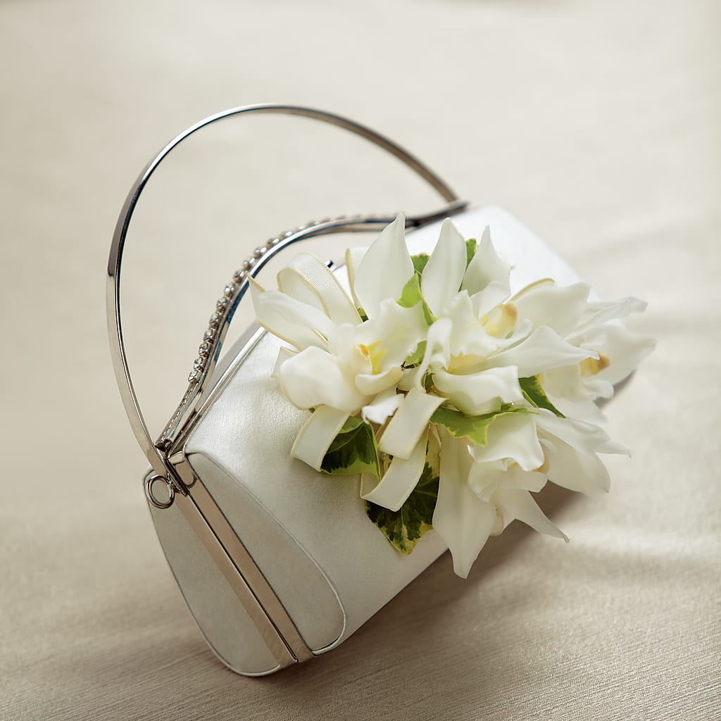 White Purse Decor – Herbert E Berg Florist Inc, Worcester MA