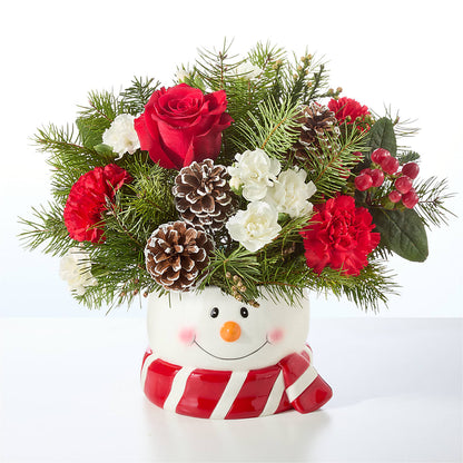 Jolly Snowman Bouquet –  Herbert E Berg Florist Inc, Worcester MA