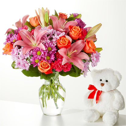 One and Only Bouquet and Bear Bundle –  Herbert E Berg Florist Inc, Worcester MA