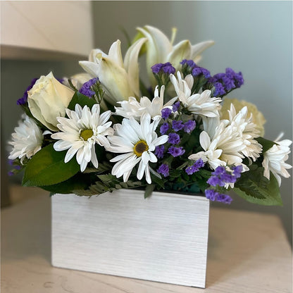 Beyond Blue Box Bouquet –  Herbert E Berg Florist Inc, Worcester MA