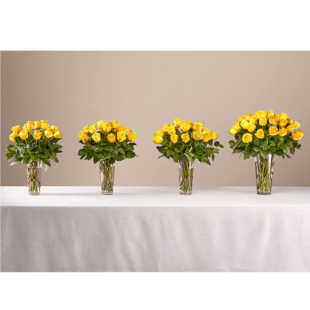 Long Stem Yellow Rose Bouquet –  Herbert E Berg Florist Inc, Worcester MA
