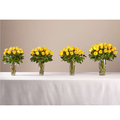 Long Stem Yellow Rose Bouquet –  Herbert E Berg Florist Inc, Worcester MA