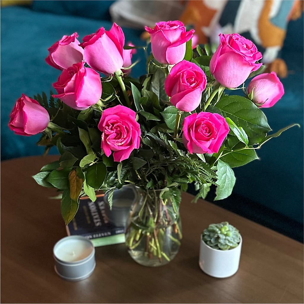 Long Stem Pink Rose Bouquet –  Herbert E Berg Florist Inc, Worcester MA