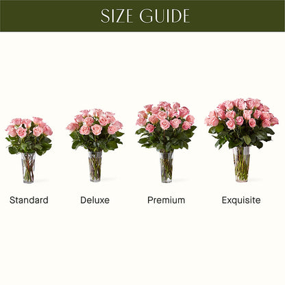 Long Stem Pink Rose Bouquet –  Herbert E Berg Florist Inc, Worcester MA