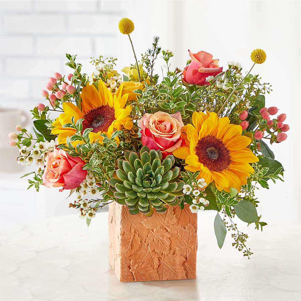 Sunflower Season Bouquet –  Herbert E Berg Florist Inc, Worcester MA