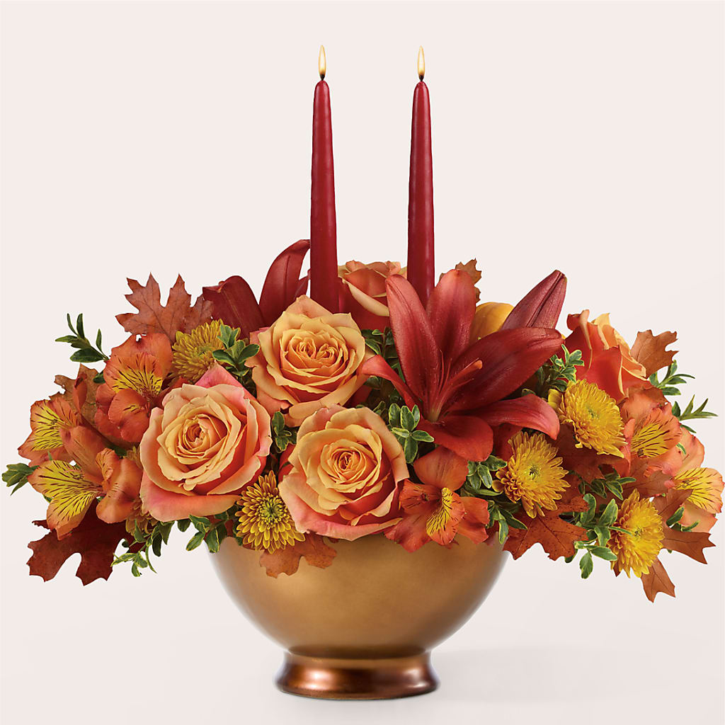Harvest Table Centerpiece –  Herbert E Berg Florist Inc, Worcester MA