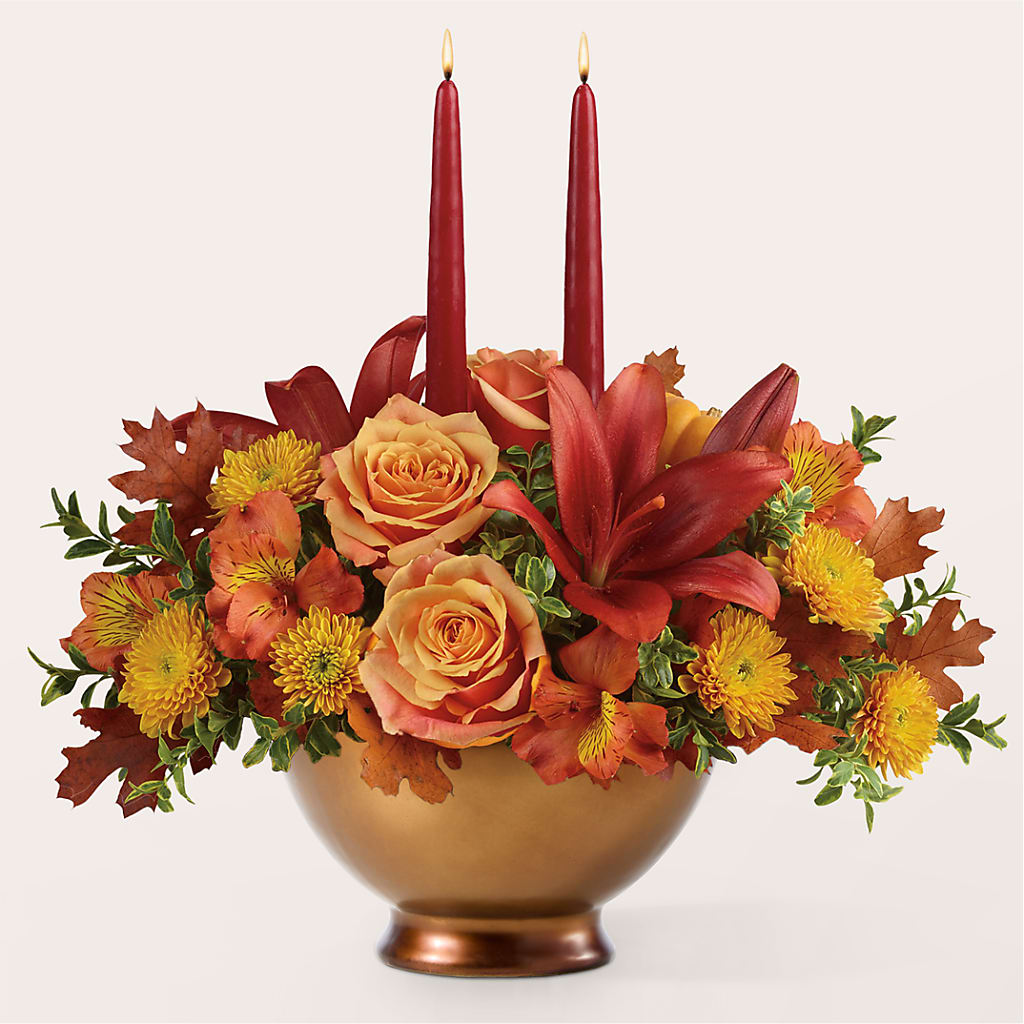 Harvest Table Centerpiece –  Herbert E Berg Florist Inc, Worcester MA