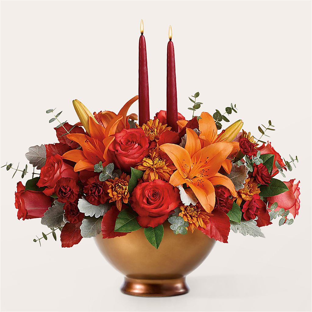 Fruits of Fall Centerpiece –  Herbert E Berg Florist Inc, Worcester MA