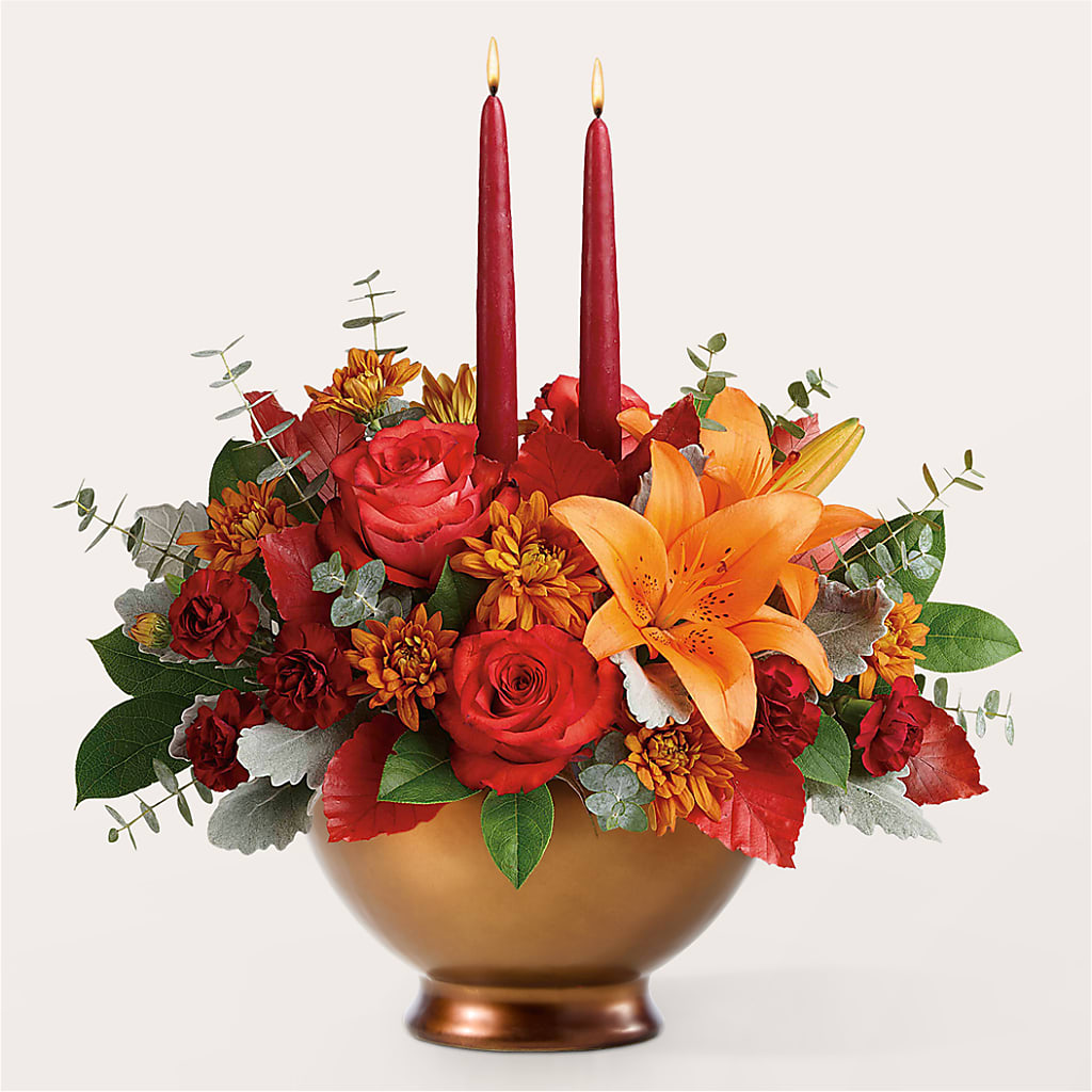 Fruits of Fall Centerpiece –  Herbert E Berg Florist Inc, Worcester MA