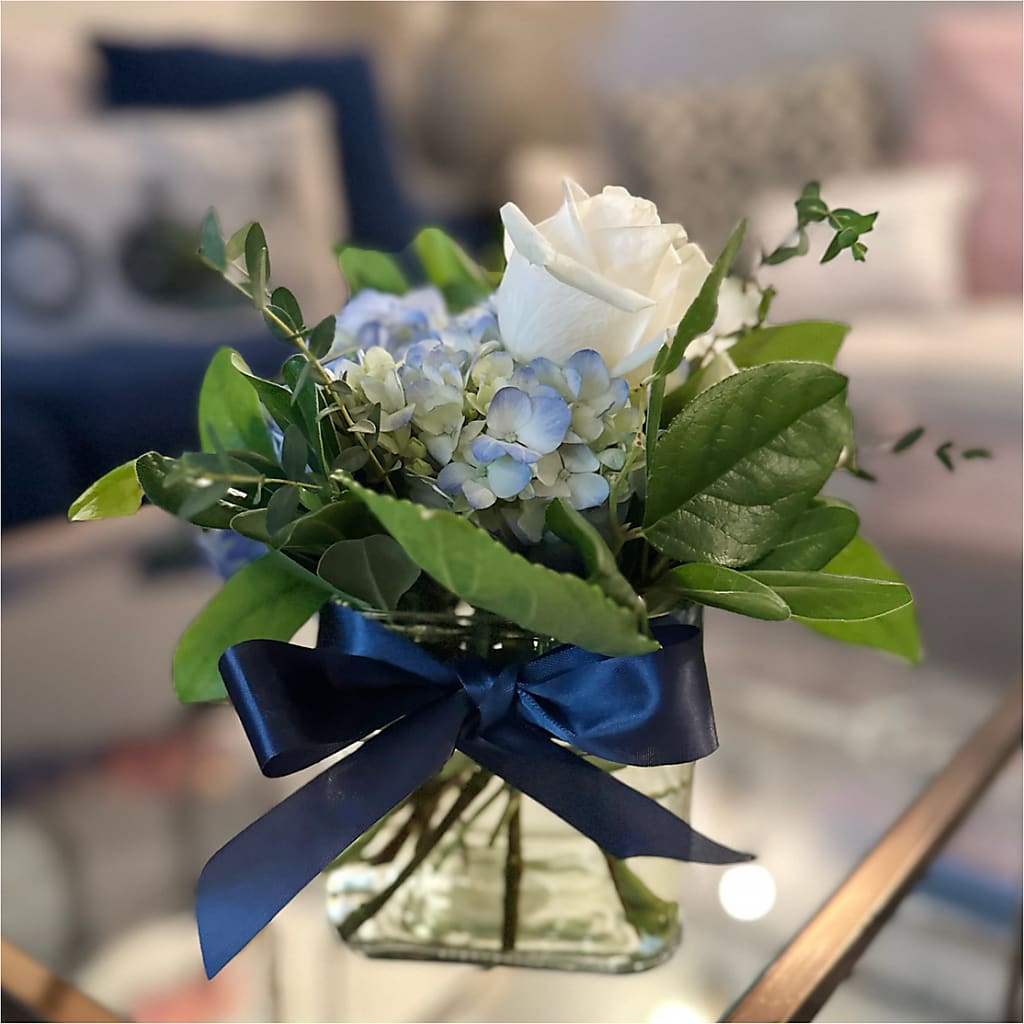 Sky Blue Delight Bouquet –  Herbert E Berg Florist Inc, Worcester MA