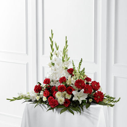 Crimson & White Arrangement –  Herbert E Berg Florist Inc, Worcester MA