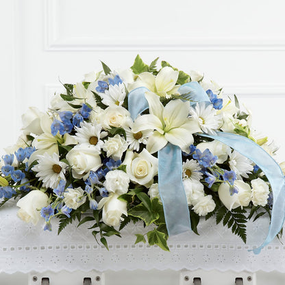 Tender Treasure Casket Spray –  Herbert E Berg Florist Inc, Worcester MA