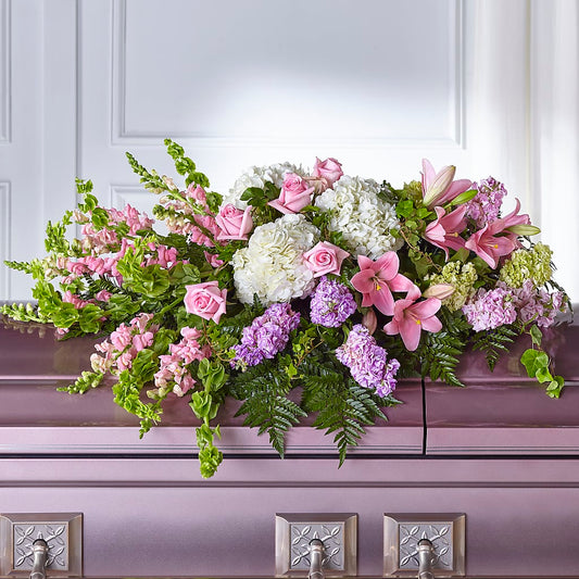 Life's Gratitude Casket Spray –  Herbert E Berg Florist Inc, Worcester MA