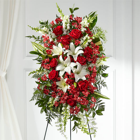 Everlasting Memory Standing Spray –  Herbert E Berg Florist Inc, Worcester MA