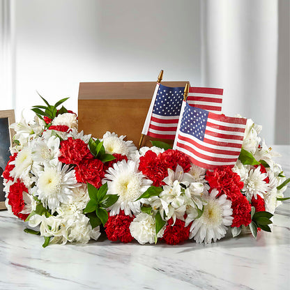 Spirit of Patriotism Cremation Adornment –  Herbert E Berg Florist Inc, Worcester MA
