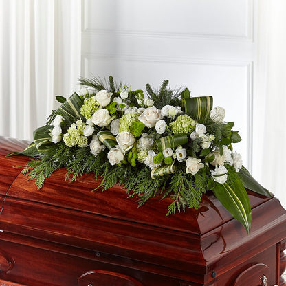 Hopeful Gesture Casket Spray –  Herbert E Berg Florist Inc, Worcester MA