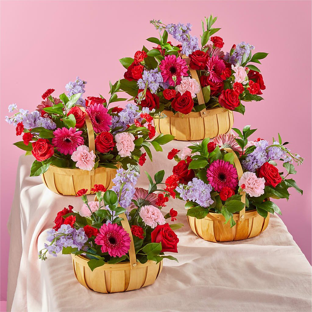 Pink Picnic Basket –  Herbert E Berg Florist Inc, Worcester MA