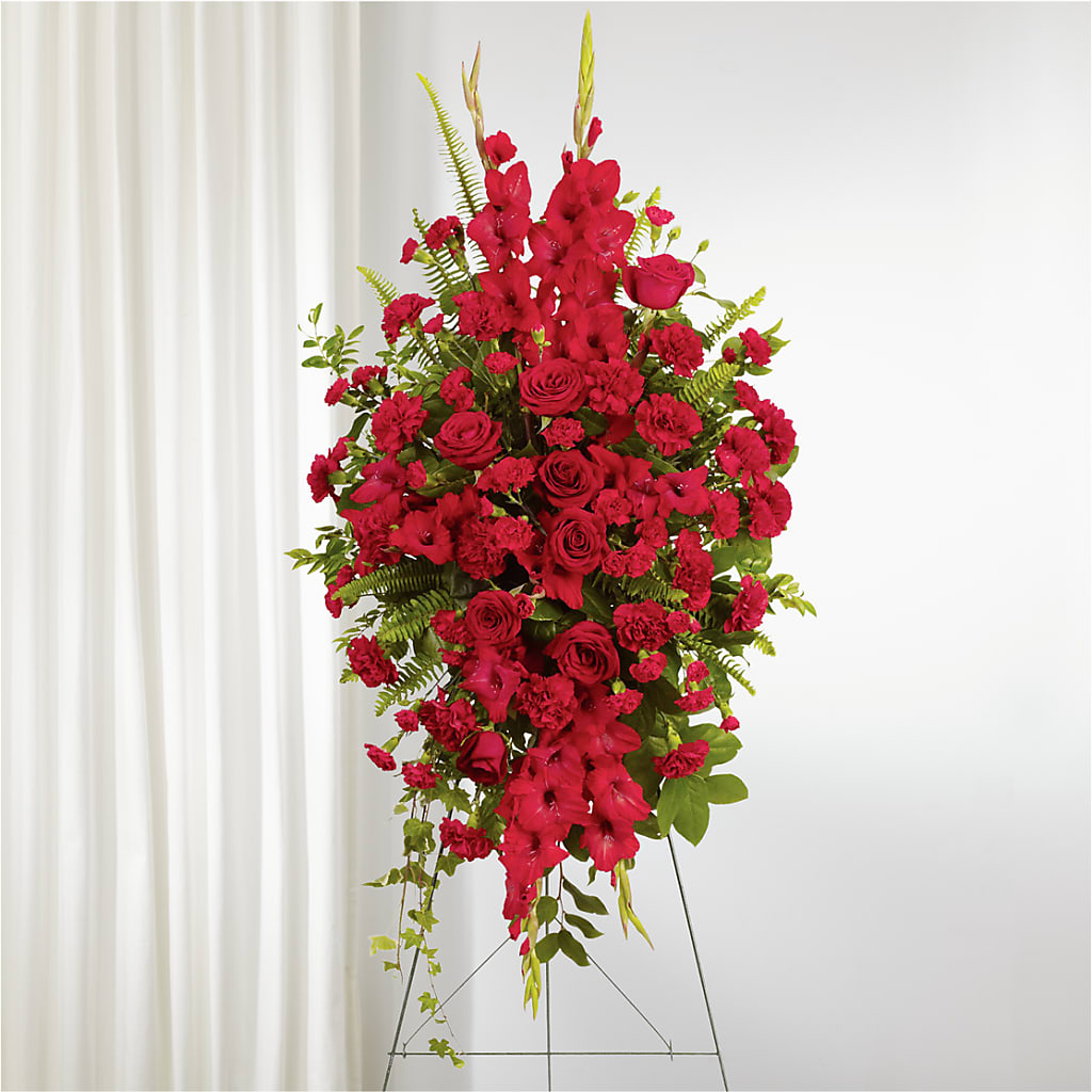 From the Heart Standing Spray –  Herbert E Berg Florist Inc, Worcester MA