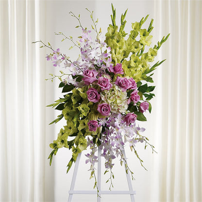 Lasting Legacy Standing Spray –  Herbert E Berg Florist Inc, Worcester MA