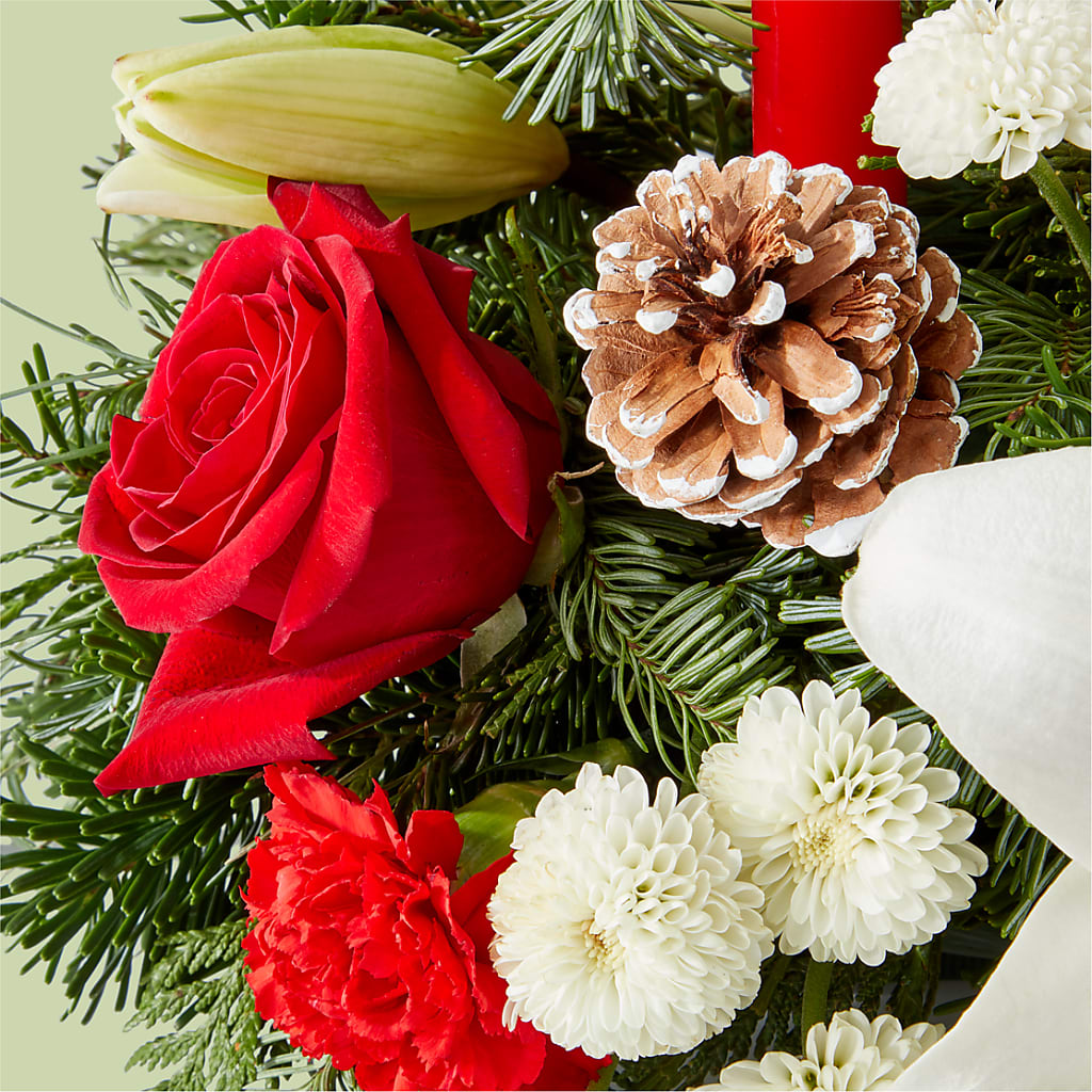 Seasonal Festivities Centerpiece –  Herbert E Berg Florist Inc, Worcester MA