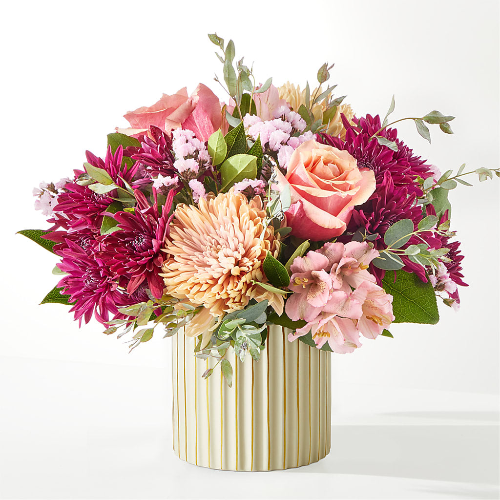 Berry Cobbler Bouquet with Ivory Vase –  Herbert E Berg Florist Inc, Worcester MA