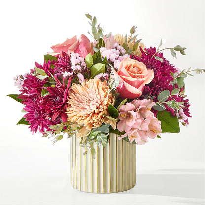 Berry Cobbler Bouquet with Ivory Vase –  Herbert E Berg Florist Inc, Worcester MA