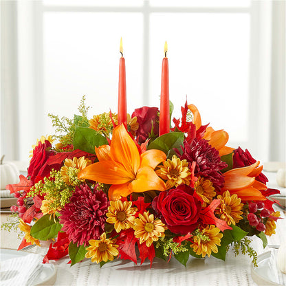 Autumn's Embrace Centerpiece –  Herbert E Berg Florist Inc, Worcester MA