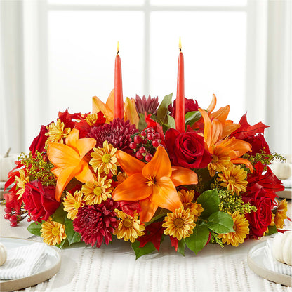 Autumn's Embrace Centerpiece –  Herbert E Berg Florist Inc, Worcester MA
