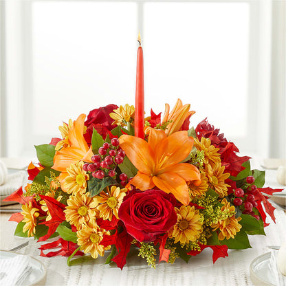 Autumn's Embrace Centerpiece –  Herbert E Berg Florist Inc, Worcester MA