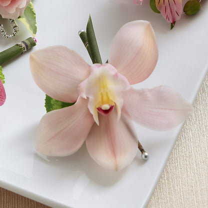 Pink Cymbidium Boutonniere –  Herbert E Berg Florist Inc, Worcester MA