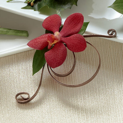 Red Mokara Boutonniere –  Herbert E Berg Florist Inc, Worcester MA